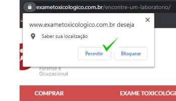 localização exame toxicológico