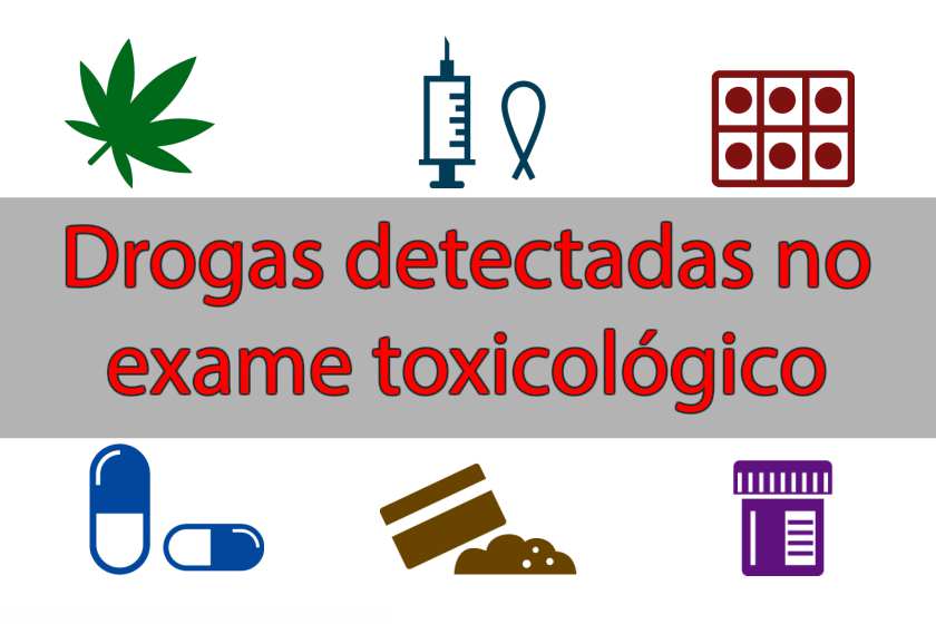 Quais tipos de drogas são detectadas no exame toxicológico