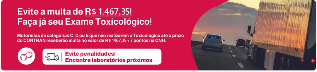 exame toxicológico multa - prazo prorrogado